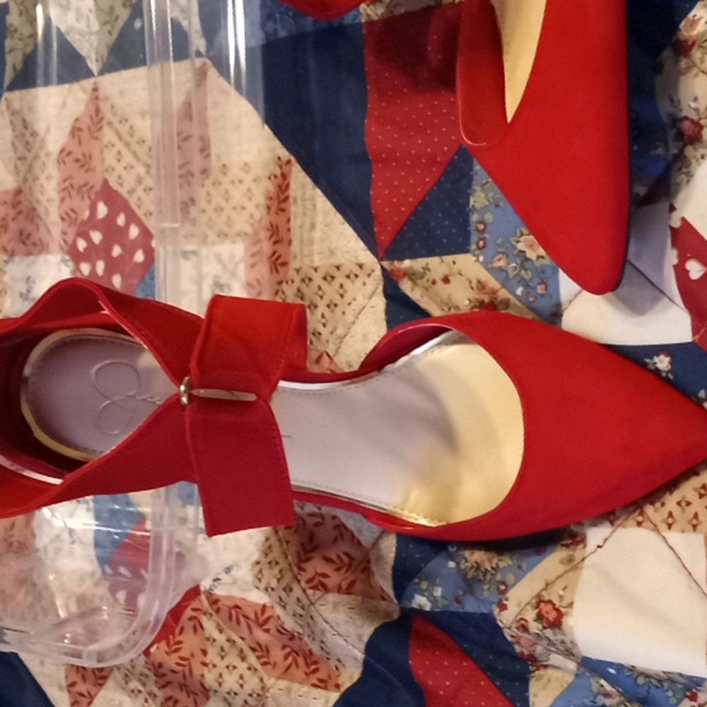 Red Jessica Simpson Stilettos